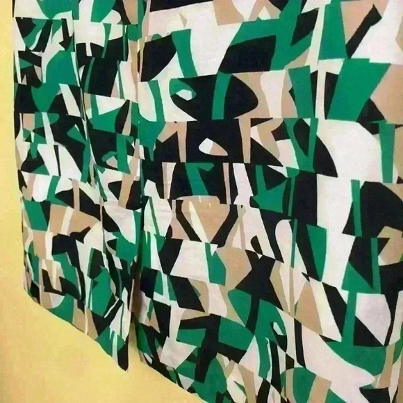 Ann Taylor Geometric Green Dress EUC Size 2 - Picture 11 of 11